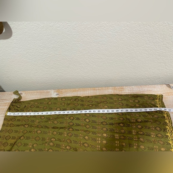 Simply Heritage Green Wrap Skirt with Embroidery Detail - Picture 2 of 8